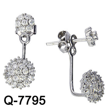 Fashion 925 Silver Micro Pave Earrings (Q-7795. JPG)